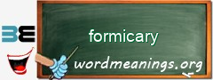 WordMeaning blackboard for formicary